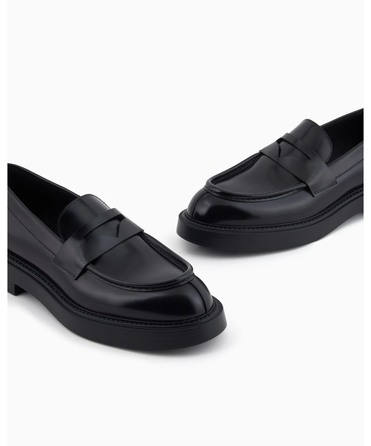 Мужские лоферы EMPORIO ARMANI из шлифованной кожи — фото 4
