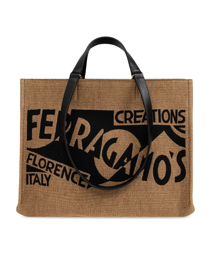 

Сумка типа шоппер Salvatore Ferragamo, бежевый