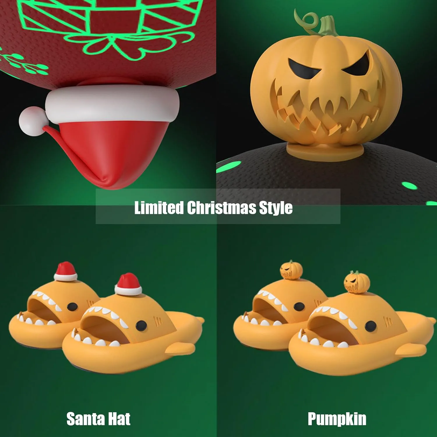 Шлепанцы Shark с заменой плавника Strawberry, тапочки Cloud Shark с 3D забавными плавниками Fire Ice Cream Cone Panda Santa Hat Generic, темно-фиолетовый — фото 3