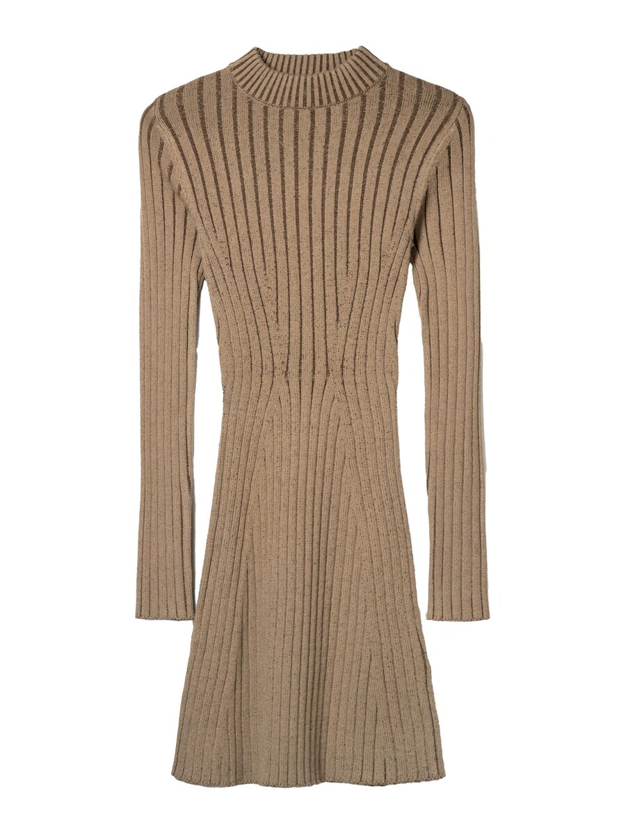 

Вязаное платье Bershka, коричневый