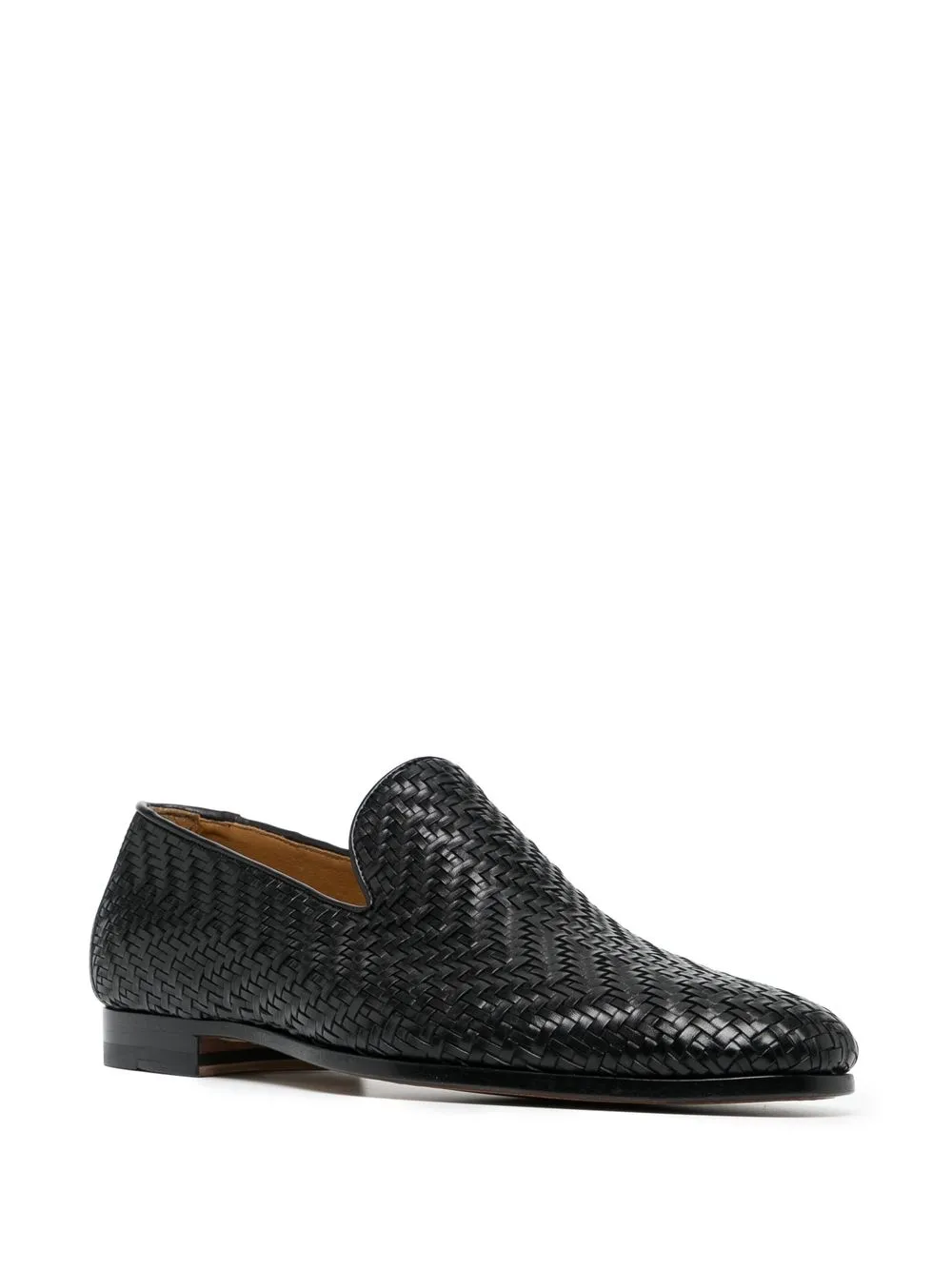 Плетеные лоферы Magnanni, черный — фото 2
