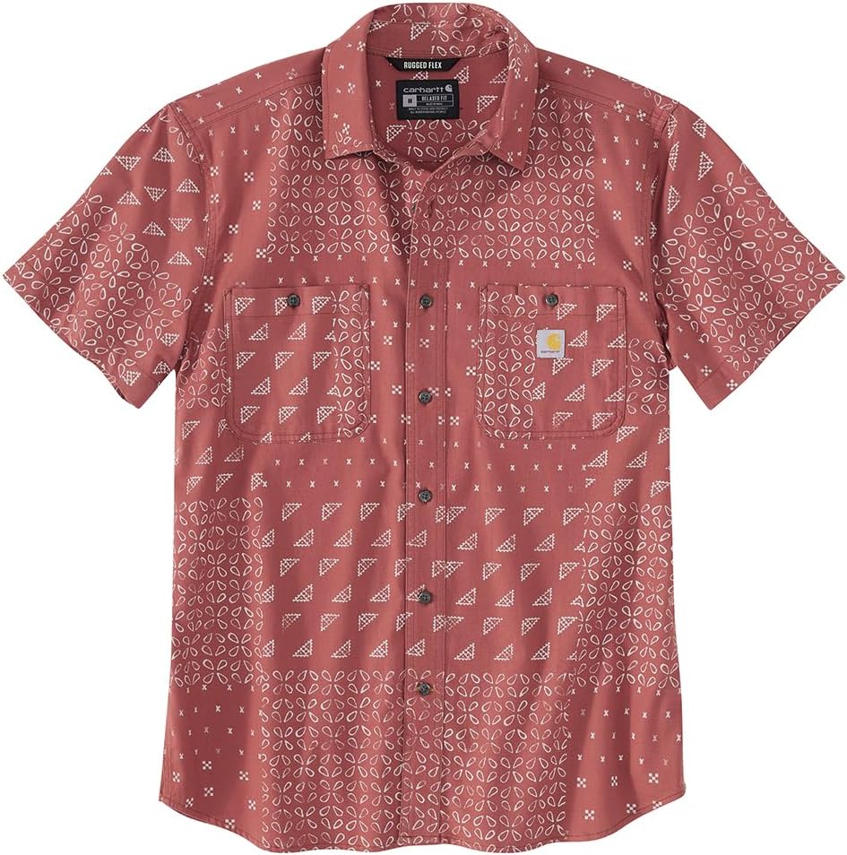

Carhartt Мужская 106403 Rugged Flex Relaxed Fit Легкая Футболка с Коротким Рукавом, Apple Butter Bandana Print
