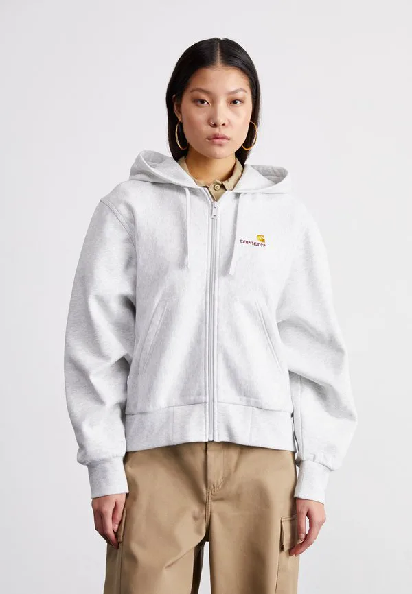

Американская куртка-толстовка на молнии Carhartt Wip, Ash Heather, Серый, Американская куртка-толстовка на молнии Carhartt Wip, Ash Heather