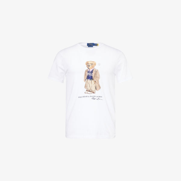 

Футболка из хлопкового джерси с принтом Polo Bear Polo Ralph Lauren, белый