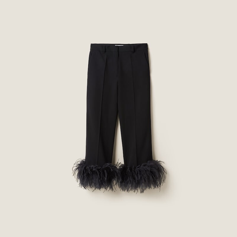 

Брюки Grain de Poudre Miu Miu, черный