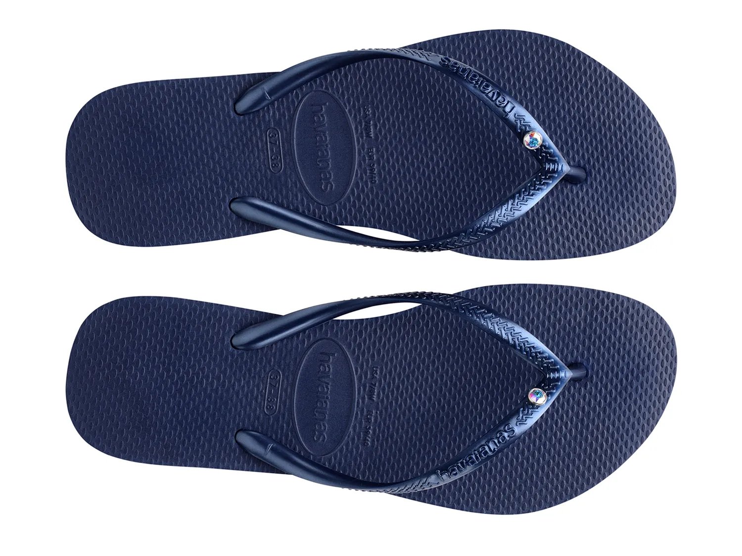 Сандалии Havaianas Slim Crystal SW II Flip Flop - Women's, темно-синий — фото 4