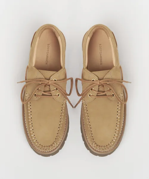 Мужские мокасины из натуральной кожи Harbor Beige LOSTGARDEN бежевые — фото 3
