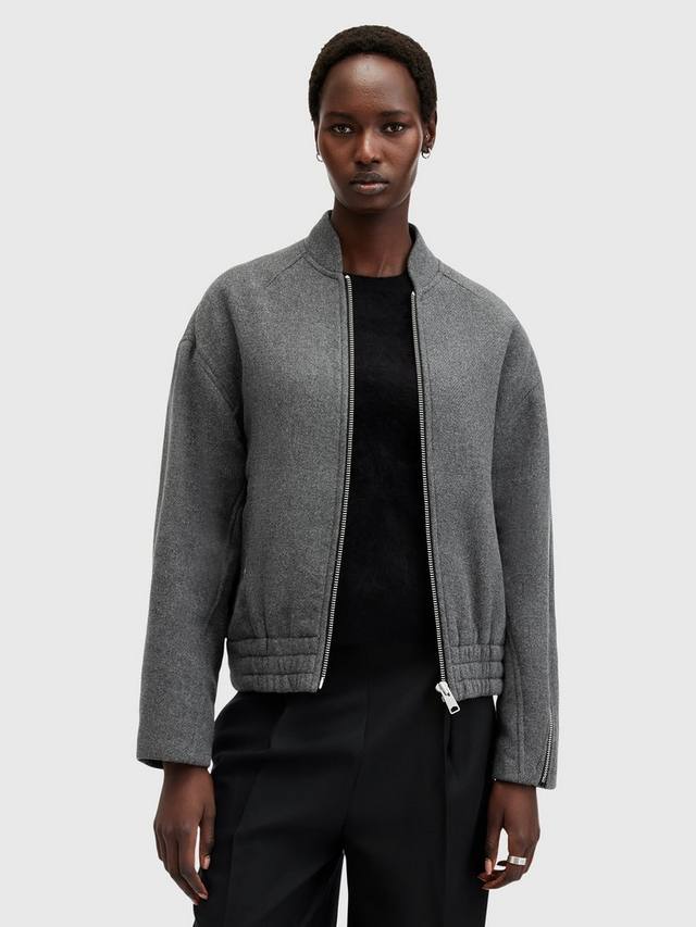 

Куртка - бомбер hackney AllSaints, серый