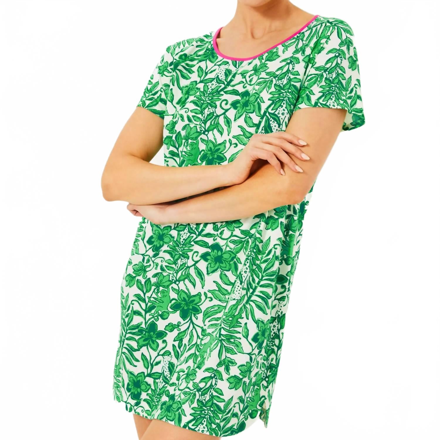 

Марджене ПиДжей Спальное платье в цвете фикус лирата Лил Эскейп План Lilly Pulitzer, зеленый