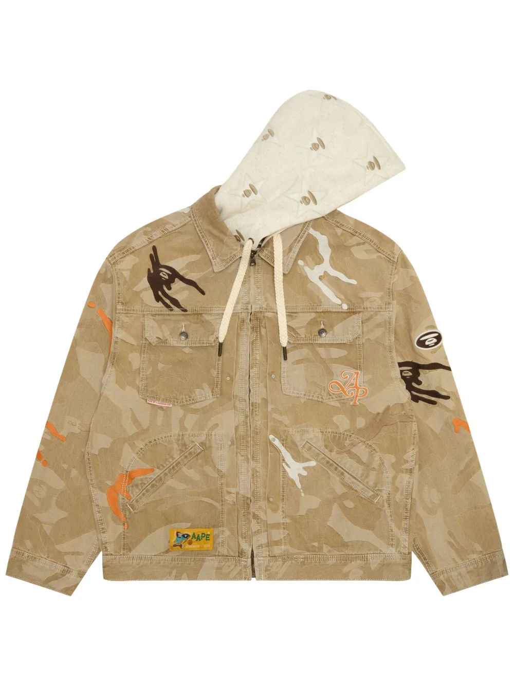 

Куртка с логотипом AAPE BY *A BATHING APE, коричневый