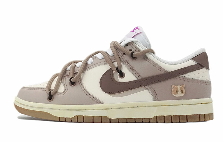 

Кроссовки Nike Dunk Skateboard Shoes Women's Low-Top White Brown