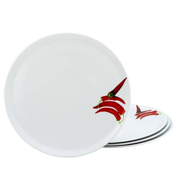 

Набор тарелок для пиццы с чили, 4 шт. Creatable, белый