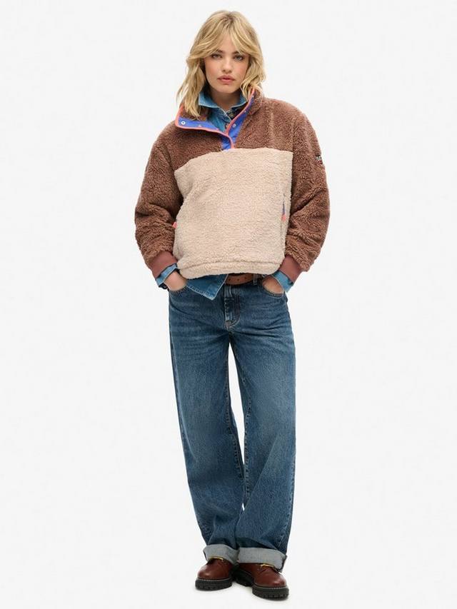 Супер мягкий джемпер хенли из пюре Superdry, цвет Nutmeg Spice Brown — фото 3