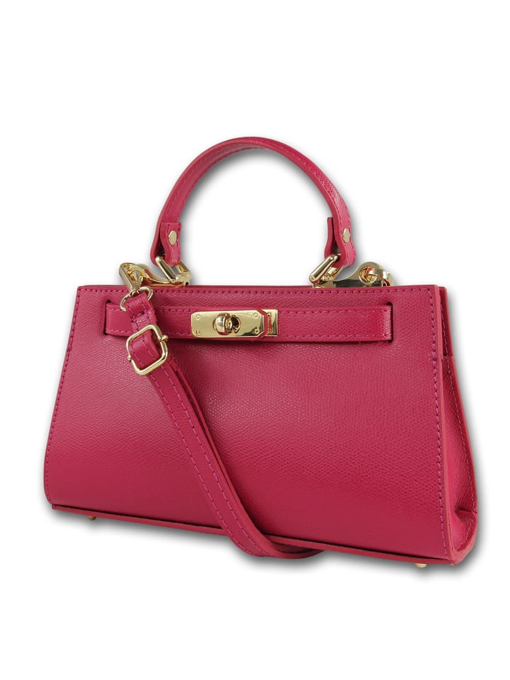 

Кожаная сумка через плечо Toscanto, розовая, фуксия, примерно 23 см Toscanto