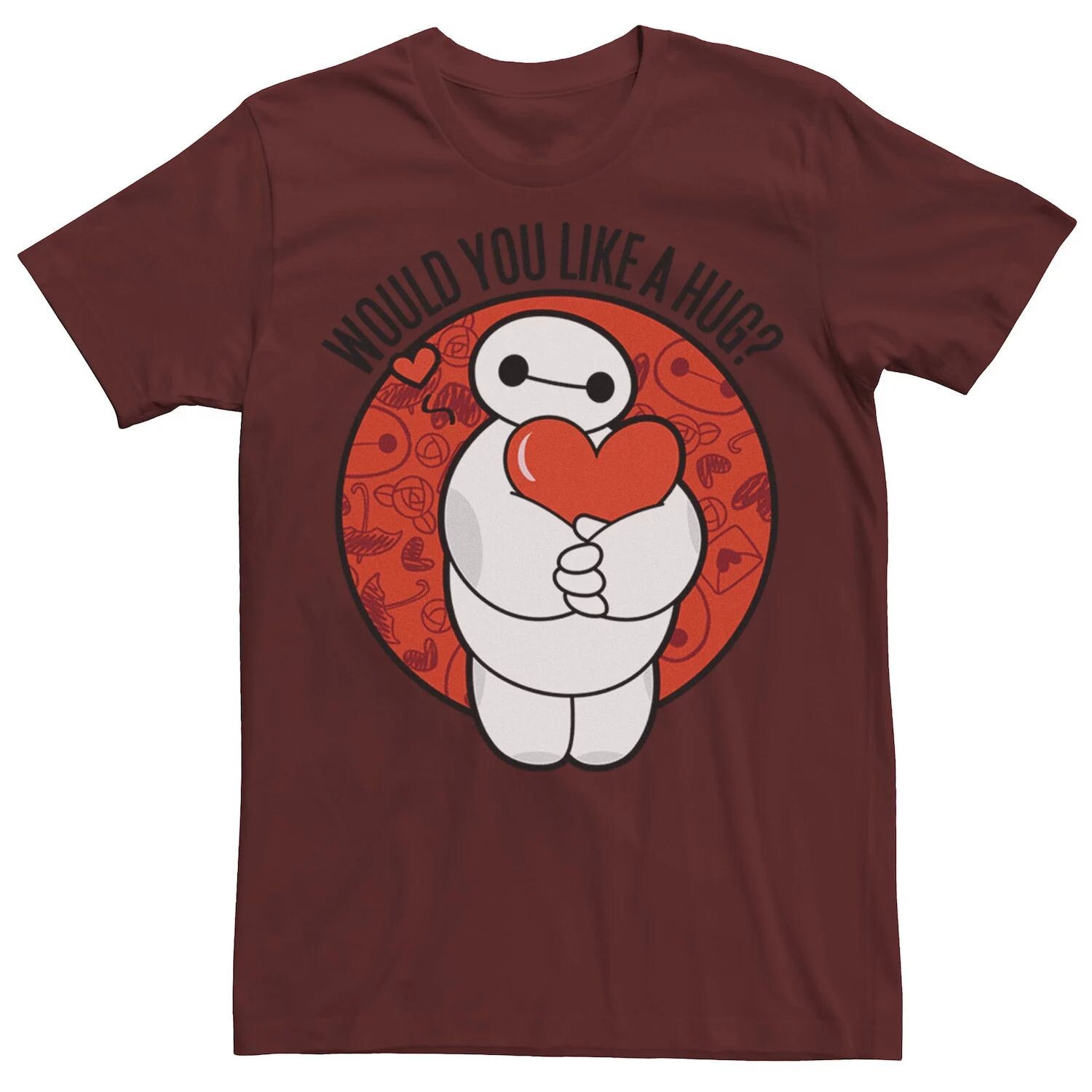 

Мужская футболка Big Hero 6 Baymax Hug ко Дню святого Валентина Disney