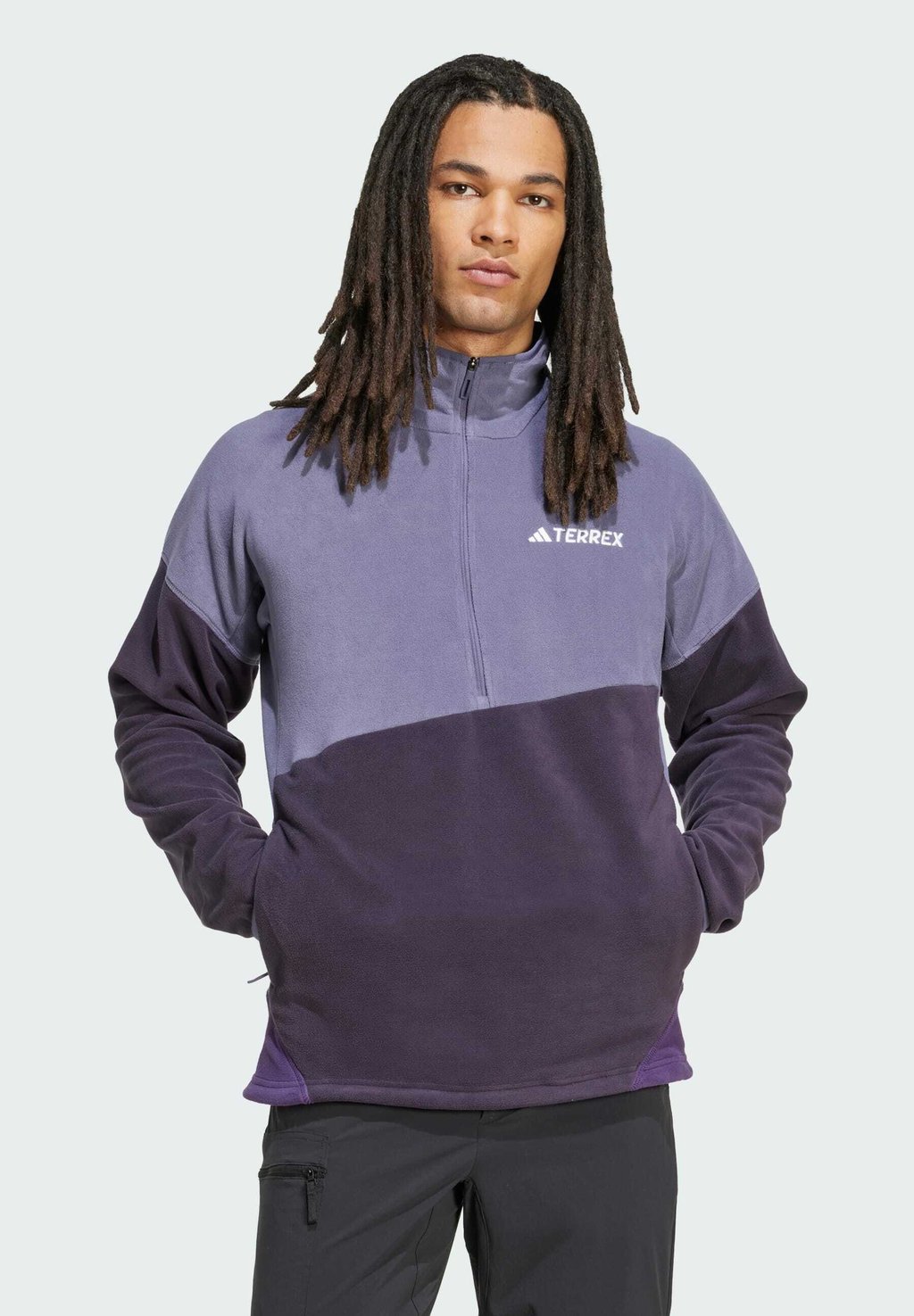 

Флисовая толстовка MT CW FL ANRK Adidas Terrex, цвет Preloved Violet Aurora Black Aurora Plum