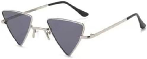 

Винтажные маленькие круглые солнцезащитные очки 2027 года для женщин и мужчин, ретро-очки в металлическом корпусе, защита от УФ-излучения UV400, панк-очки MTZJH, A-silve-black Gray