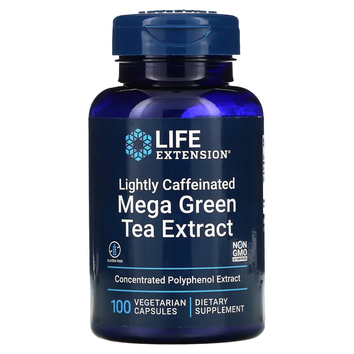 

LIFE EXTENSION Lightly Caffeinated Mega Green Tea Extract - Экстракт зеленого чая 725 мг (БАД, 100 капсул)