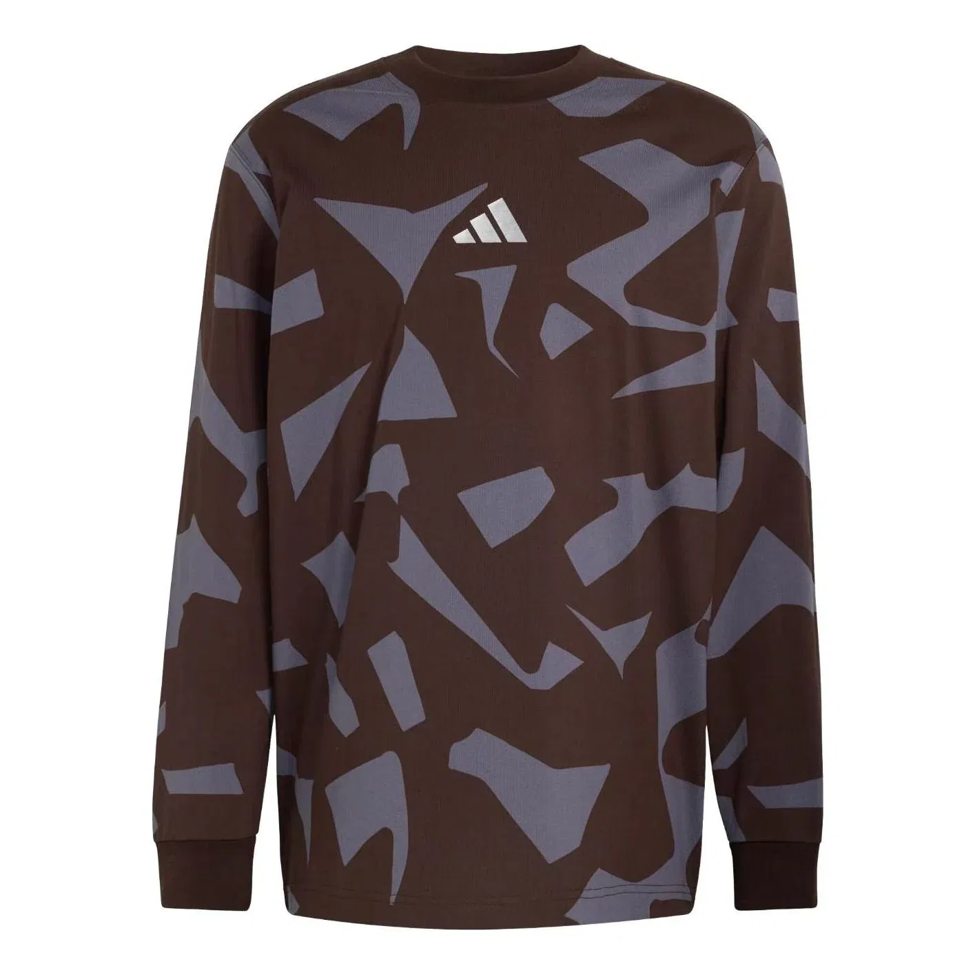 Футболка с длинными рукавами Adidas AMG Camo 'Aurora Coffee Aurora Onix' KQ8359, коричневый