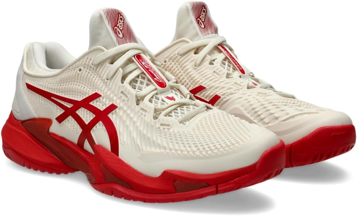 Мужские теннисные кроссовки ASICS Court FlyteFoam 3 Novak, красный/кремовый — фото 2