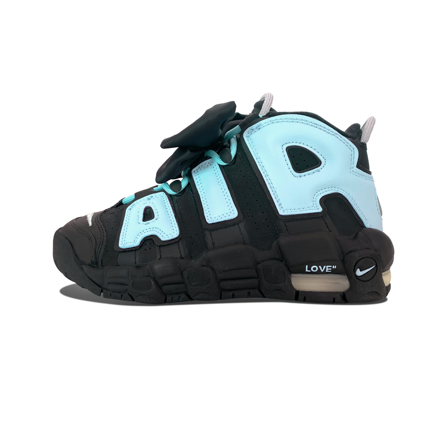 

Кроссовки Nike Air More Uptempo Vintage Basketball Shoes Women's Mid-Top Black Silver