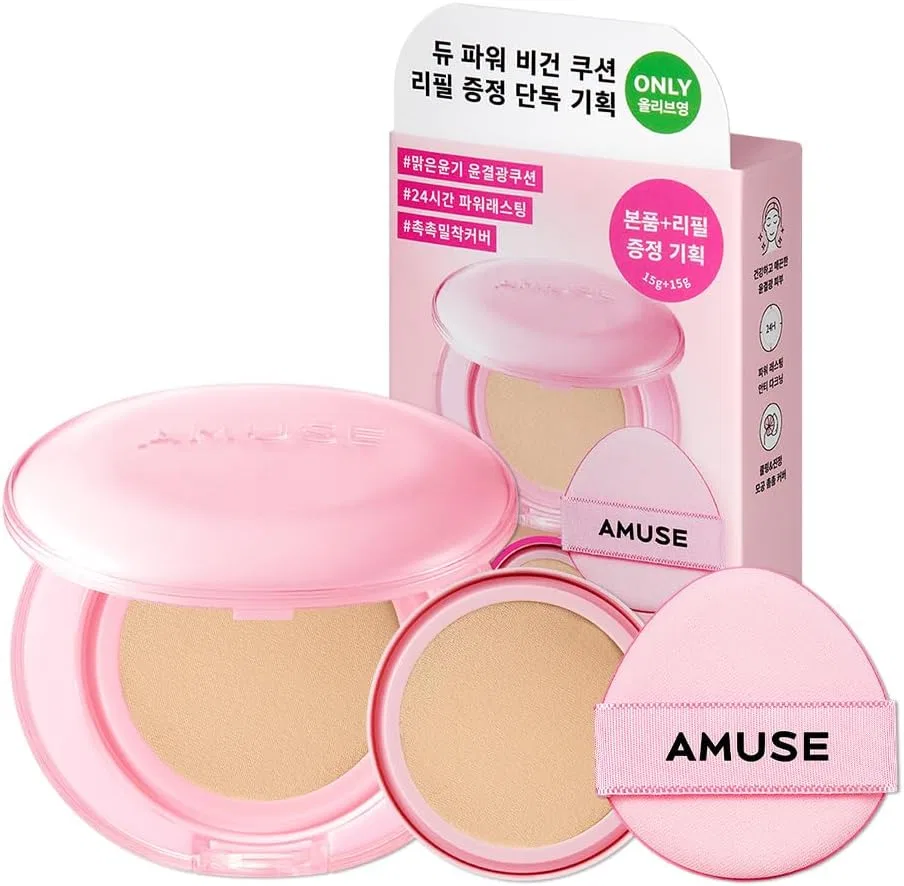 Набор для ухода за кожей Dew Power Vegan Cushion Amuse, 1.5 Natural, 15 г