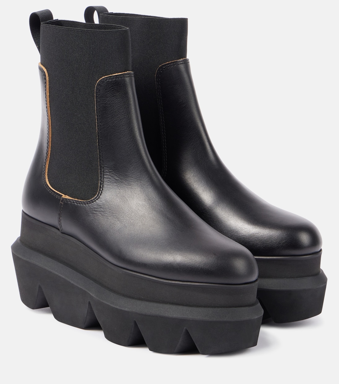 Кожаные челси Sacai, черный