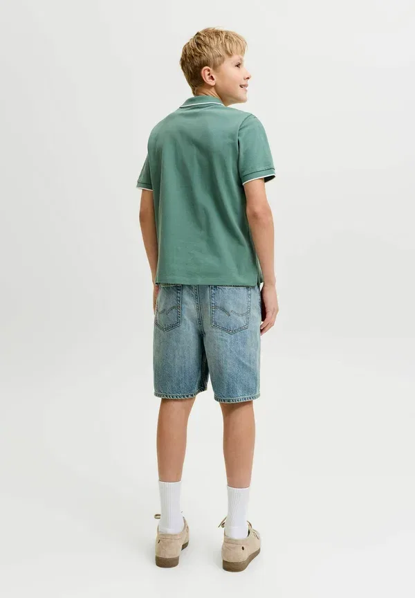 Поло Jack & Jones Junior, цвет полынно-зеленый — фото 3