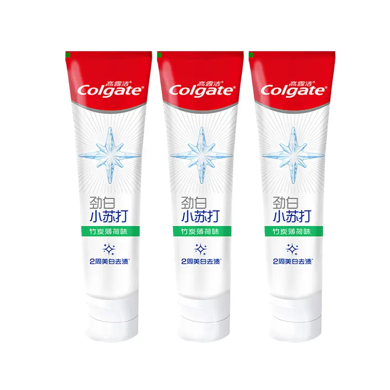 

COLGATE Жесткая белая зубная паста с пищевой содой очищение, освежение дыхания, удаление пятен с зубов, отбеливание 180г/180г*3