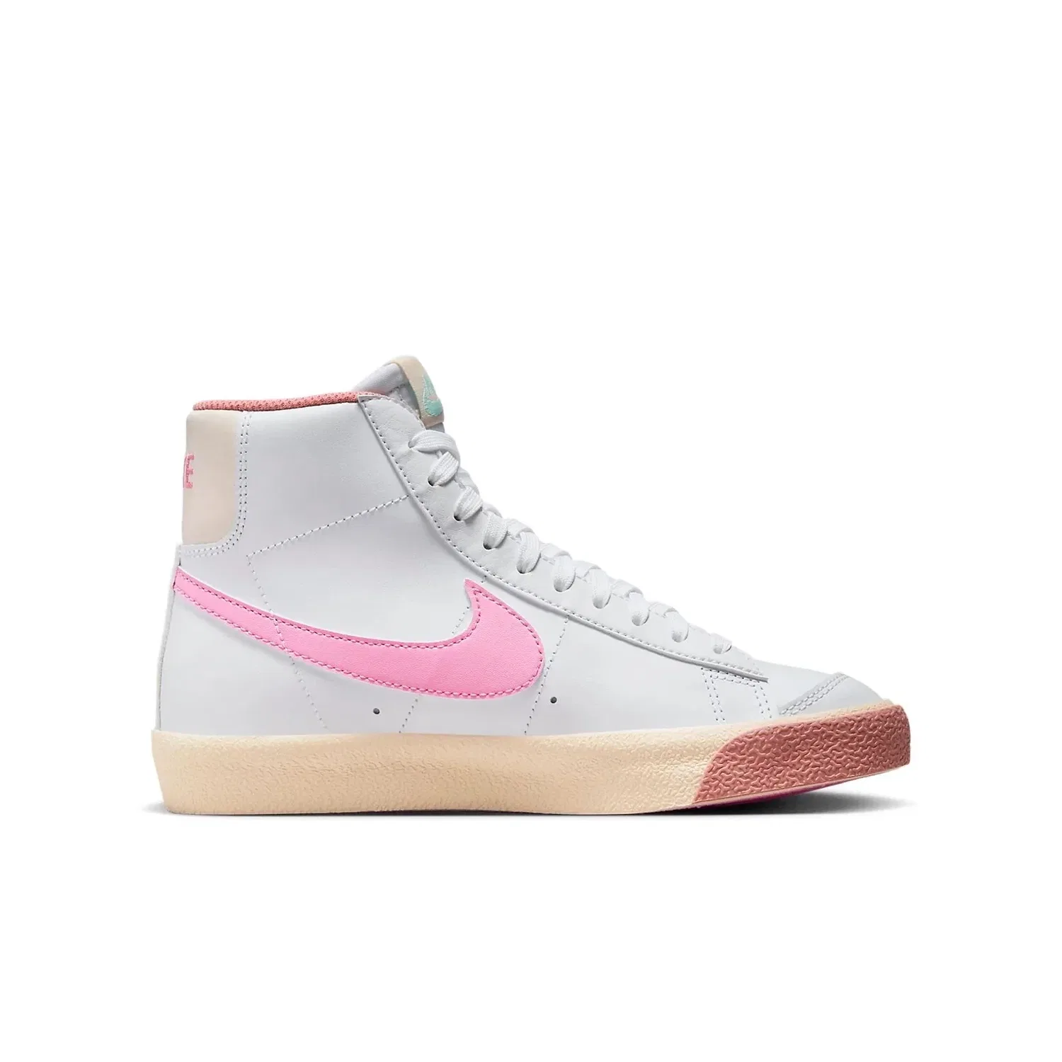 Детские кроссовки Nike Blazer Mid 'GS DZ2900' - белые с розовым оттенком, повседневная обувь HTAT1 — фото 3