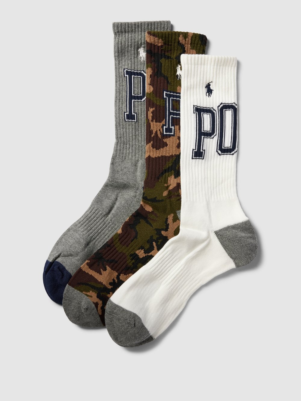 

Носки с этикеткой в ​​упаковке по 3 шт Polo Ralph Lauren Underwear, хаки