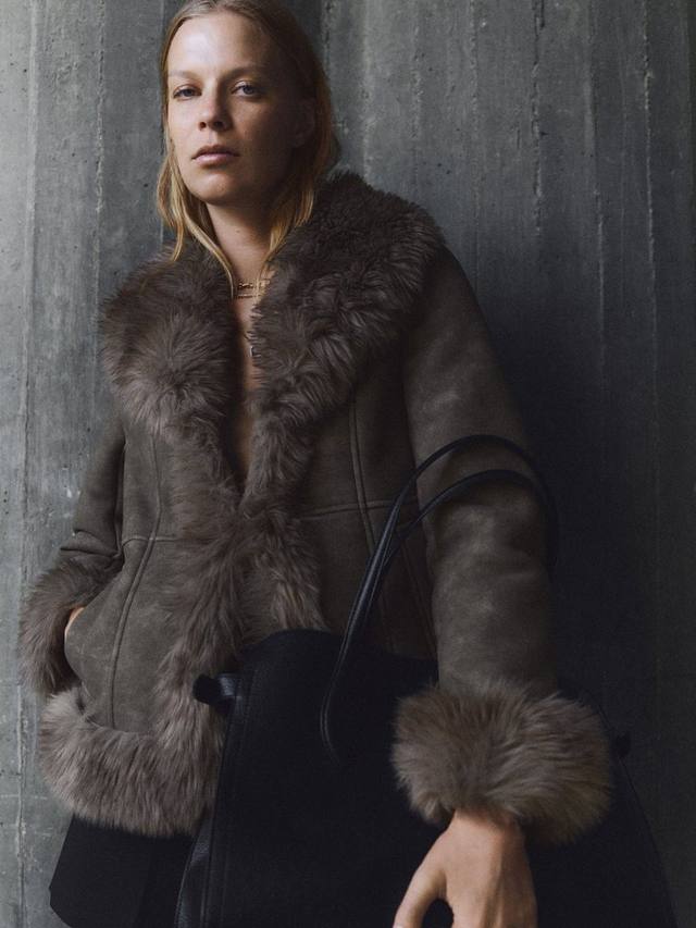 

Куртка Furby из искусственной замши Mango, Grey