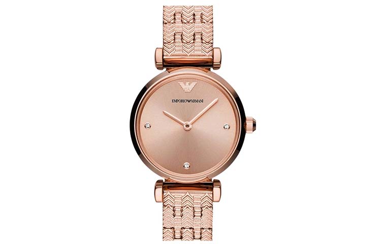 

Наручные часы с кварцевым механизмом на стальном браслете с золотым циферблатом женские AR11342 EMPORIO ARMANI