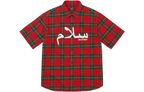 Рубашка ss23 week6 arabic logo flannel shirt 'red' Supreme, красный — фото 3