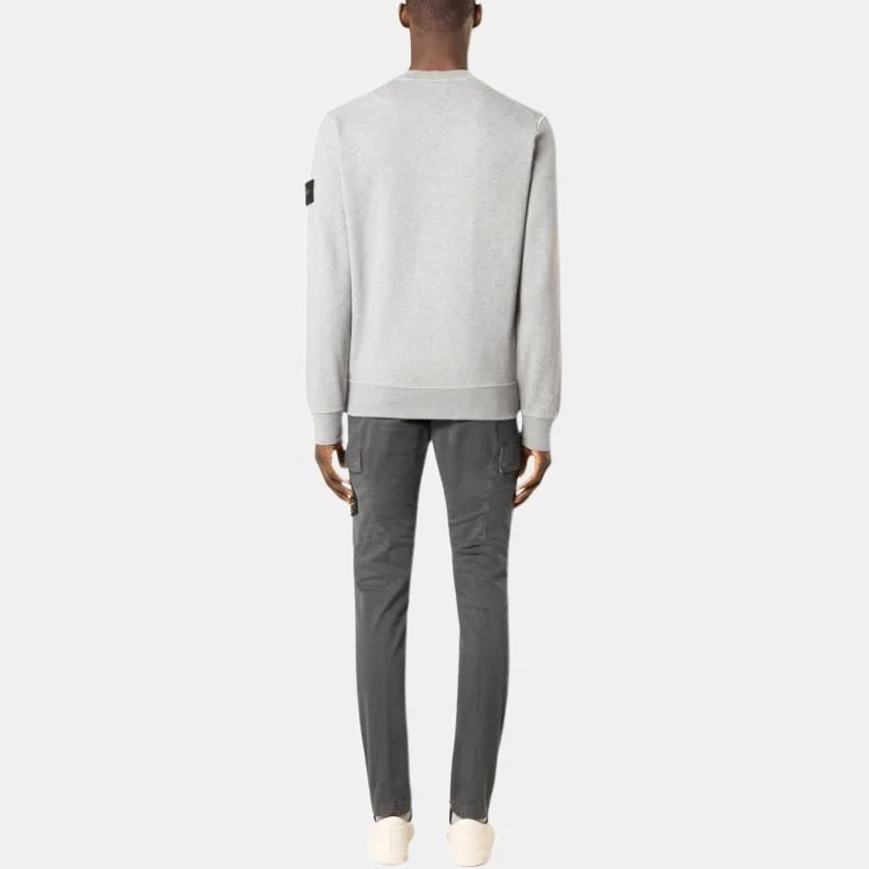 Свитшот мужской серый crew neck moderate STONE ISLAND, Gray — фото 3