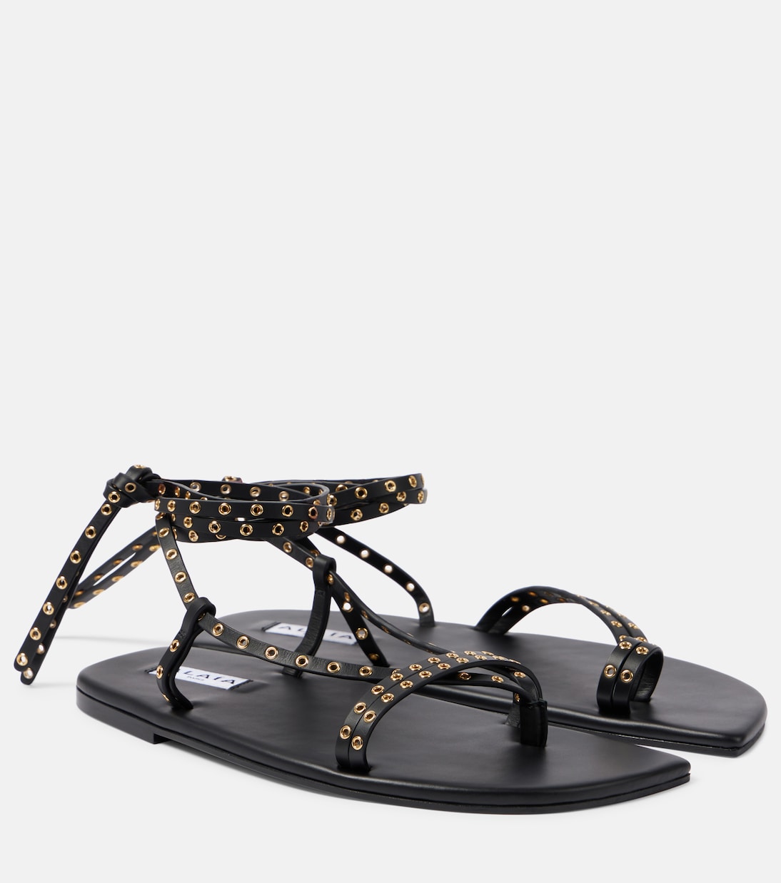 Сандалии Marsa из кожи с декоративными элементами Alaïa, нуар