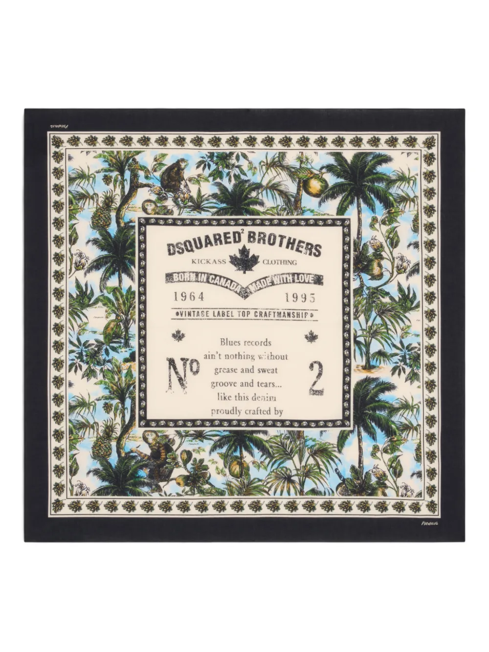 

Шарф Monkey Business Dsquared2, черный