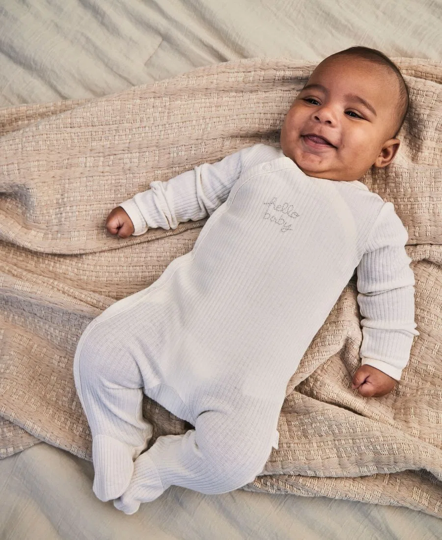 Детский комбинезон для сна и игр Hello Baby Snap-Up для девочек и мальчиков Carter'S, слоновая кость — фото 4