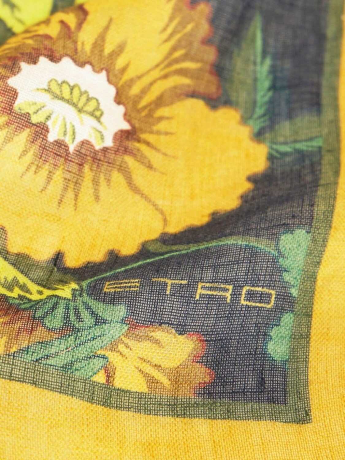 

ETRO платок из смесового шелка с цветочным принтом, желтый
