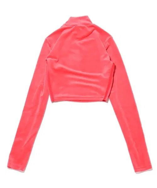 Топ-кроп adidas Velvet Crop Top, розовый — фото 2