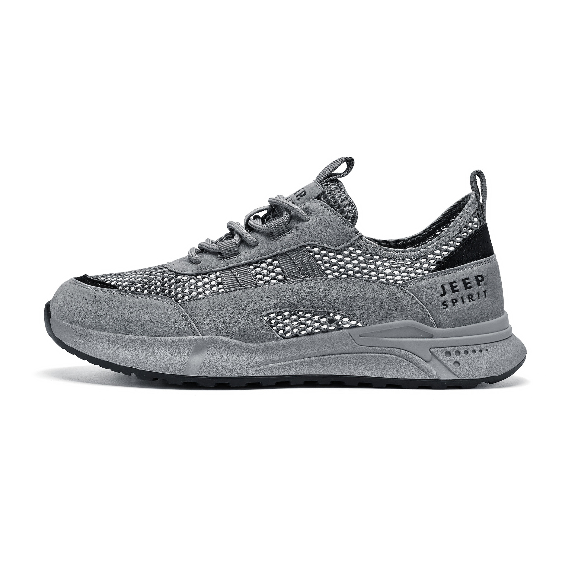 

Низкие повседневные туфли мужские серые JEEP SPIRIT, Climbing Gray