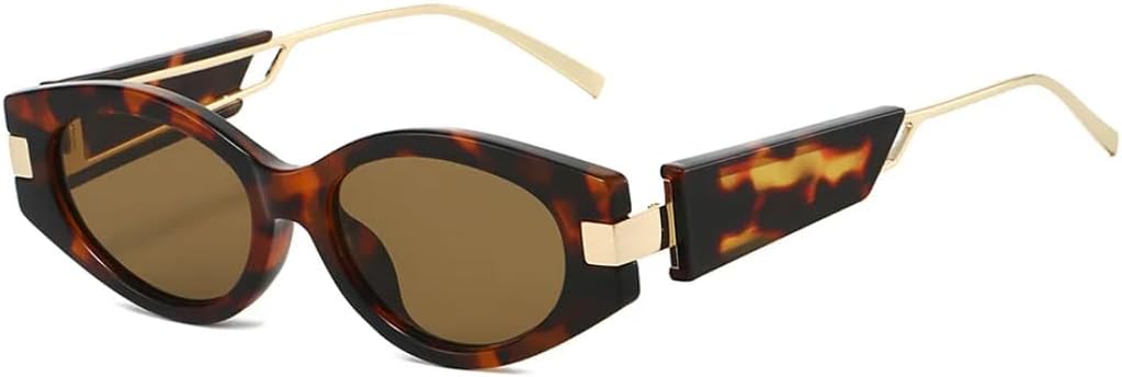 

Солнцезащитные очки для мужчин и женщин - защита UV400 - широкие дужки "кошачий глаз" с цветными линзами для занятий спортом на открытом воздухе и вождения DSVIGF, Leopard Brown