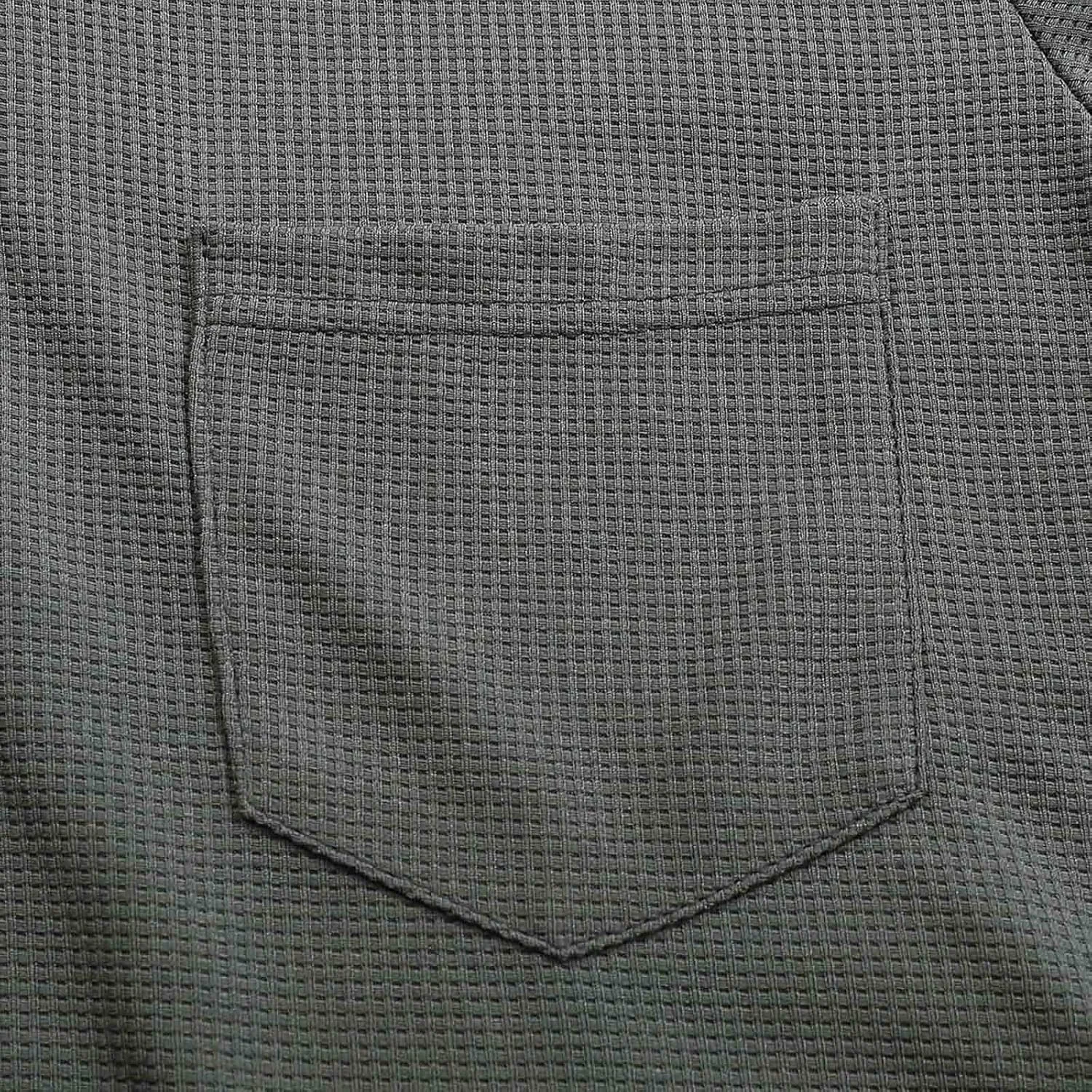 Мужская бейсболка Henley с длинным рукавом Slim-Fit и V-образным вырезом — фото 4
