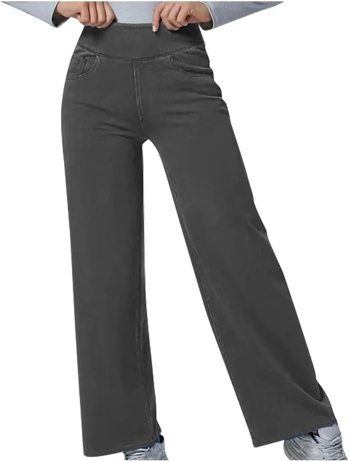 

FZYLQY широкие джинсы женские с высокой посадкой