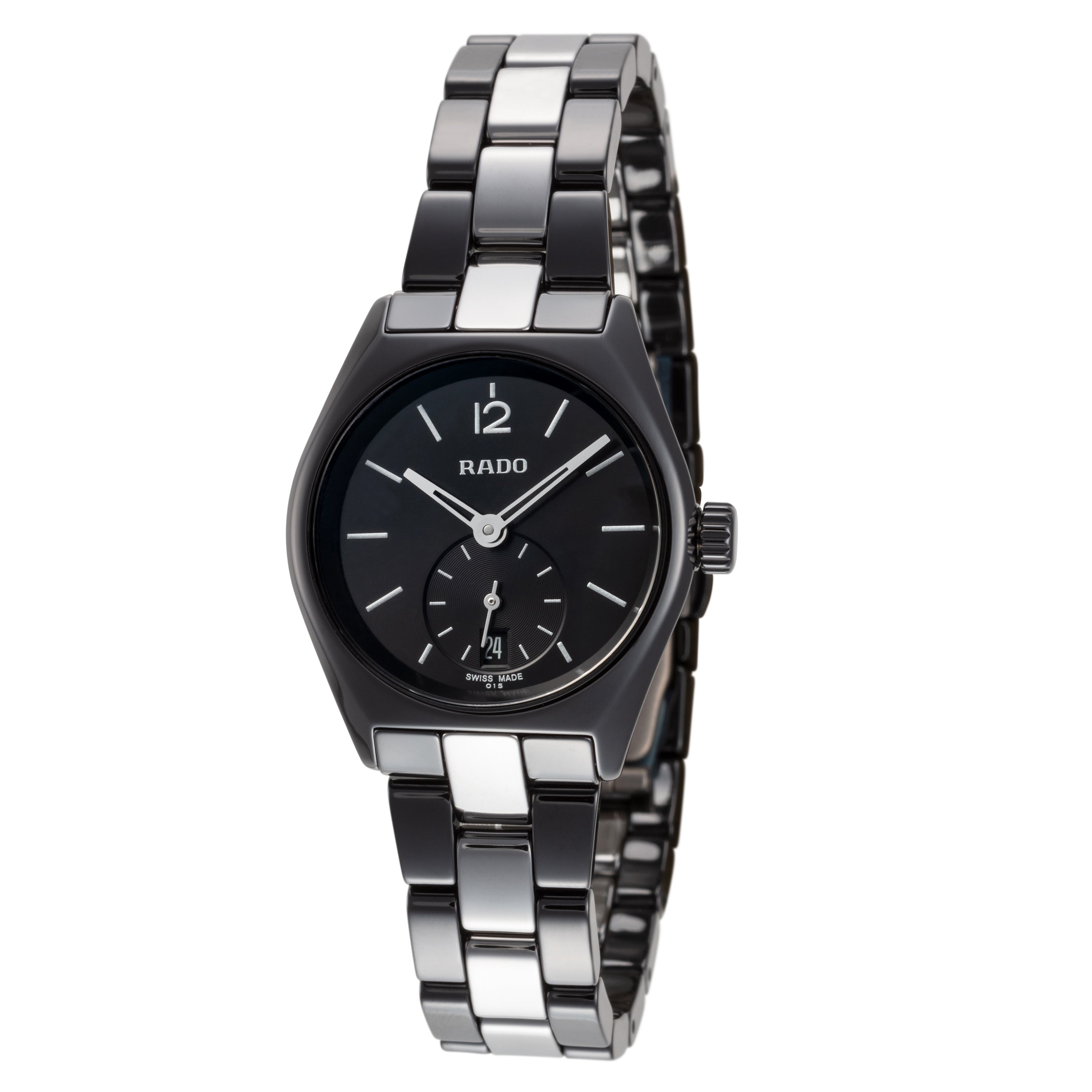 

Женские кварцевые часы Rado True Specchio 26,1 мм, черный/серебряный