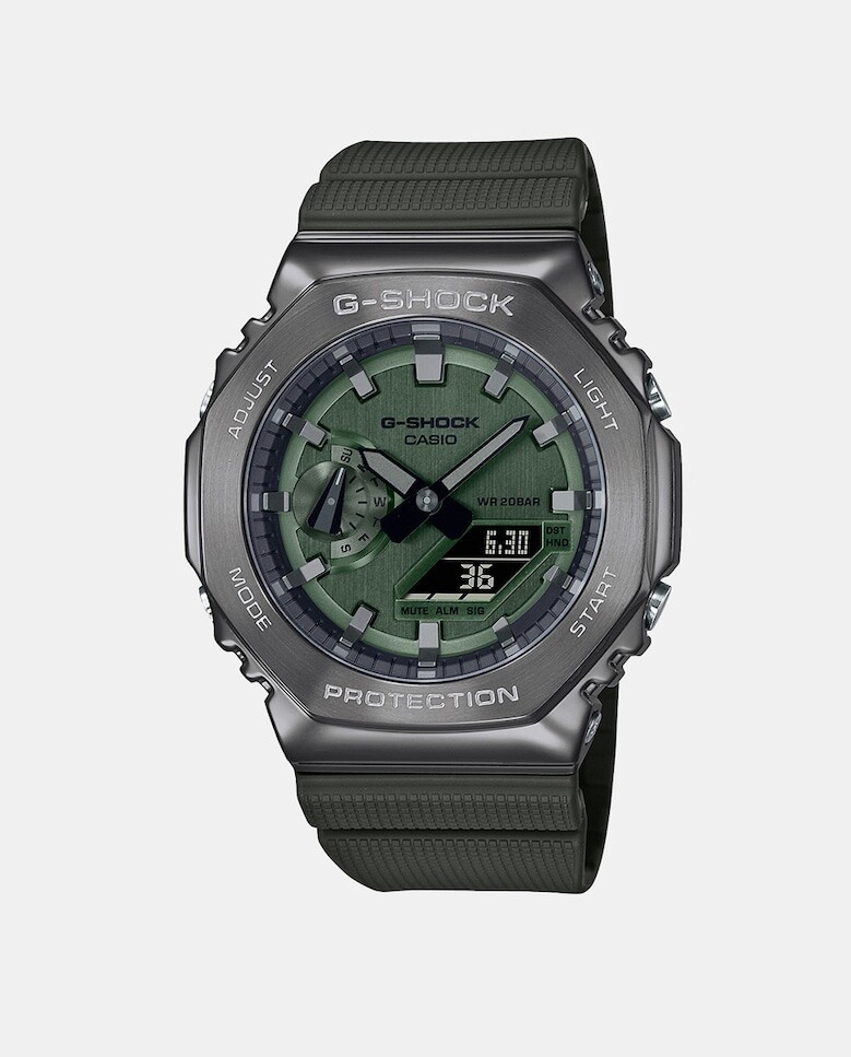 

G-Shock Metal GM-2100B-3AER Мужские часы из зеленой смолы Casio, зеленый