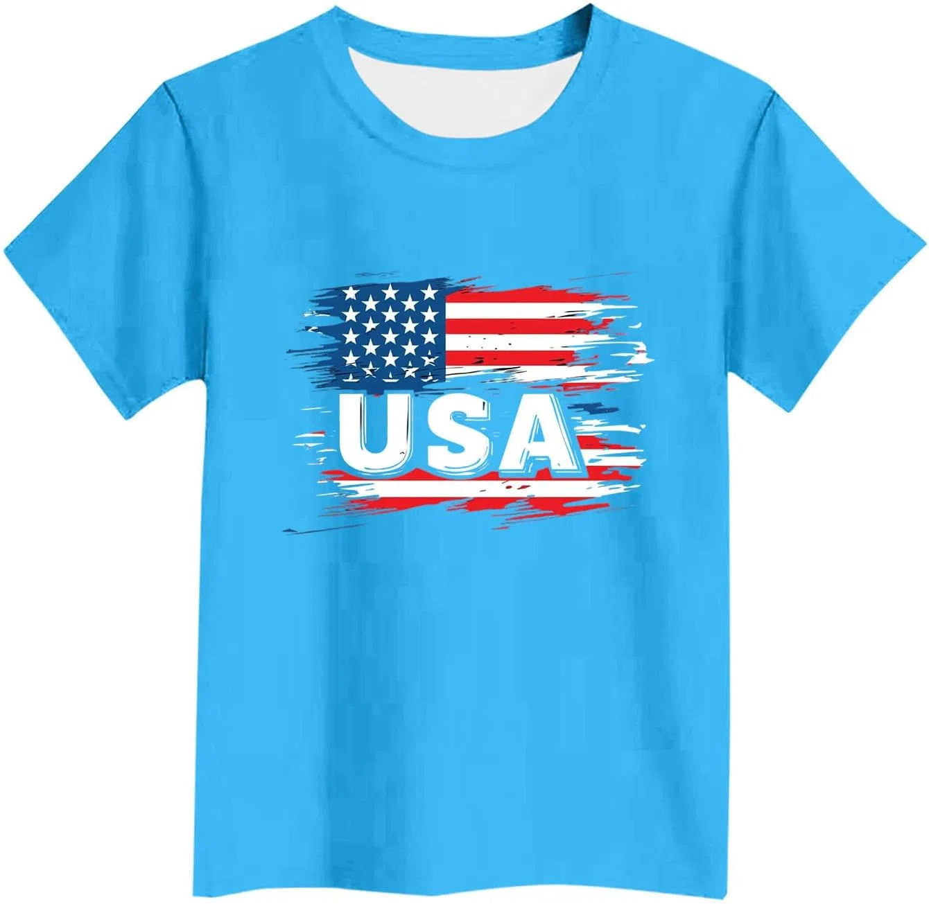 Футболка с коротким рукавом American Flag, Zzalalana, Blue — фото 4