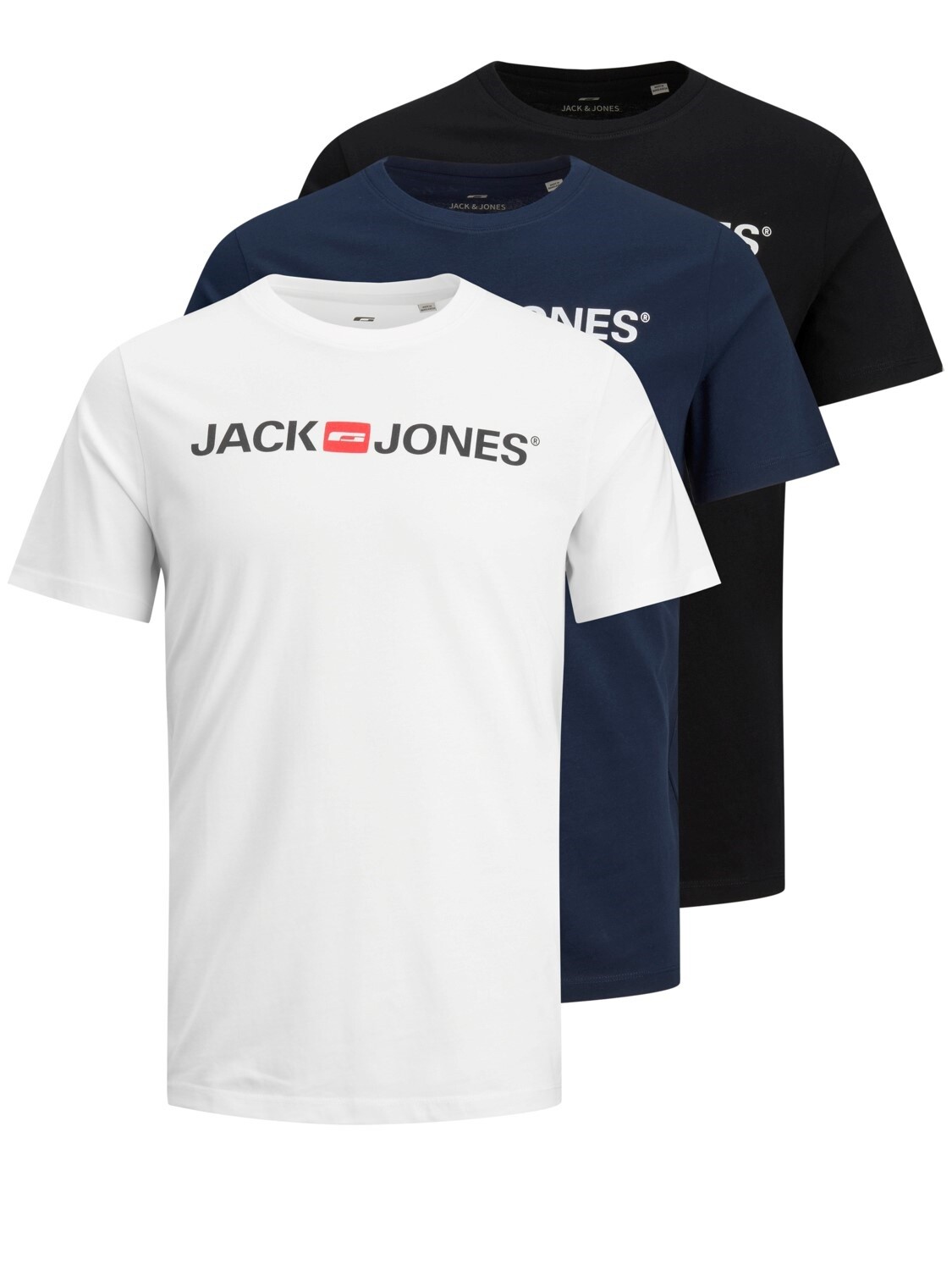 

Футболка Jack & Jones JJECORP LOGO 3er PACK, разноцветный
