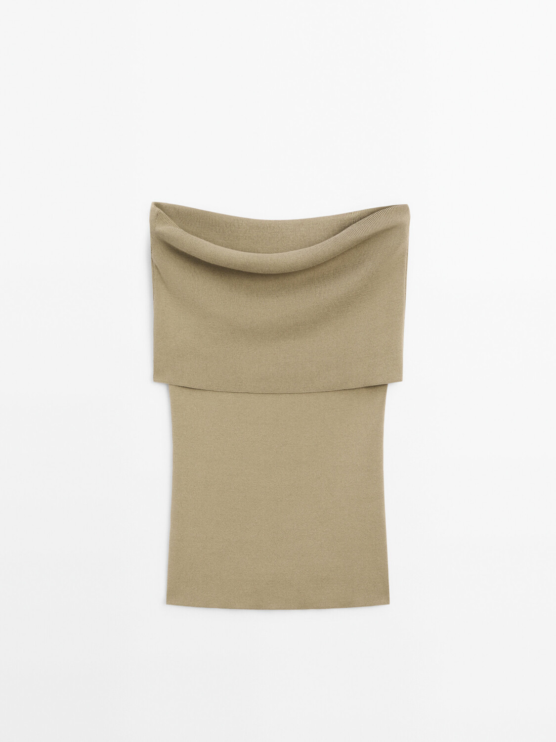 

Трикотажный топ из смесового хлопка Massimo Dutti, зеленый