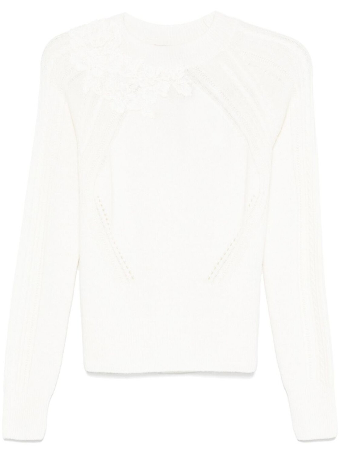 

Ermanno Scervino свитер с цветочной вышивкой, белый